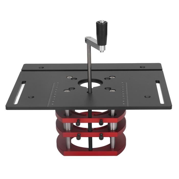 Mxzzand Ascenseur de routeur Kit de système de levage de routeur levage manuel Table de routeur scie bricolage scie