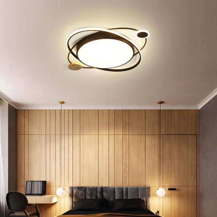 LED Plafonnier Luminaire Ronde Noir Lampe de Plafond Anneau Design Décoration Salon Chambre à Coucher Salle à Manger Bureau LED Plafonnier Luminaire Ronde Noir Lampe de Plafond Anneau Design Décoration Salon Chambre à Coucher Salle à Manger Bureau