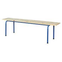 Banc empilable de chantier - Outifrance - 3 lattes en bois - Bleu - Intérieur
