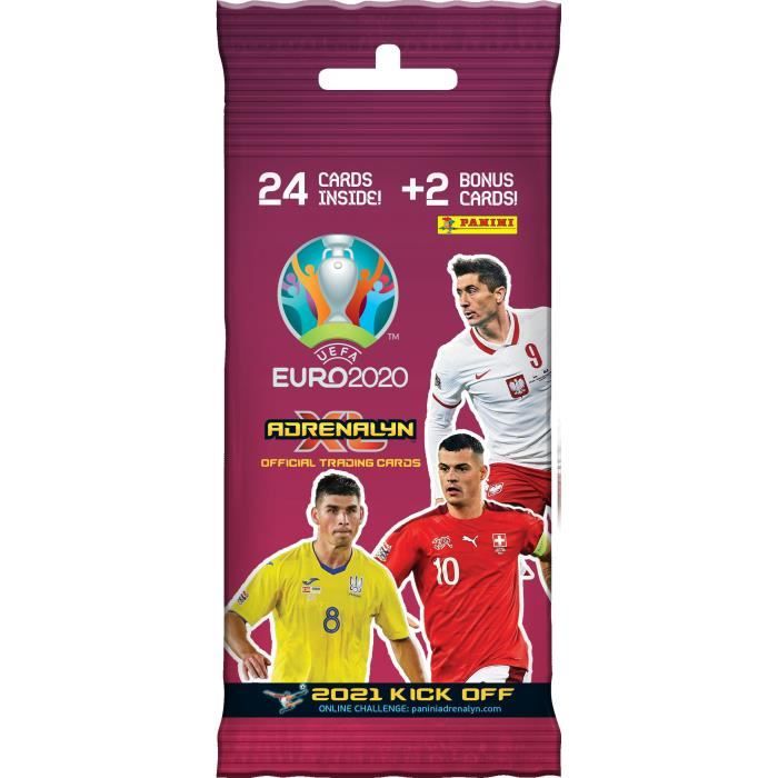 Uefa Euro Adrenalyn Xl 21 Kick Off Fat Pack De 24 Cartes 2 Cartes Rares Panini Football Cdiscount Jeux Jouets