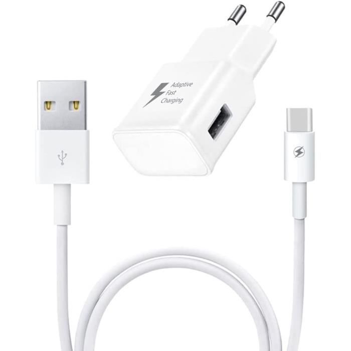 Pack Chargeur + Câble pour Samsung Galaxy S24 Exynos Fast Charger  Ultra-puissant 3A avec CABLE USB-Type C