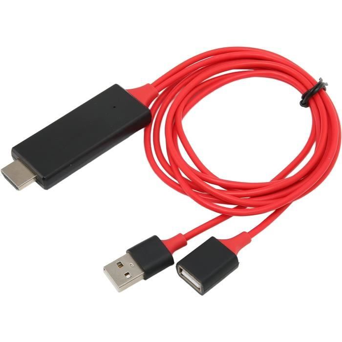 Câble Adaptateur Usb Femelle Vers Hdmi Mâle Hdtv, Câble Usb Mâle Vers Hdmi Mâle 1080P, Câble Usb