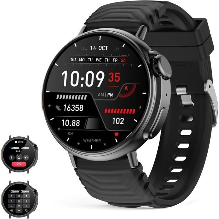 GLKYSOE Montre Connectée Femme Homme 1.95" Full Écran - Appels Bluetooth 120 Sports Smartwatch