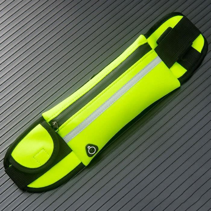 SHOP-STORY - Ceinture banane de sport étanche avec sortie pour écouteurs - Couleur jaune