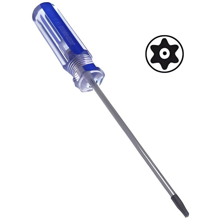 Tournevis Torx T8 avec trou pour PS3 slim - Bleu