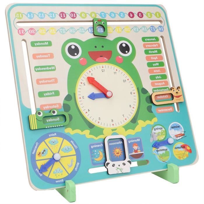 Horloge calendrier en bois pour enfants - Test et Avis Horloge calendrier en bois pour enfants - Test et Avis