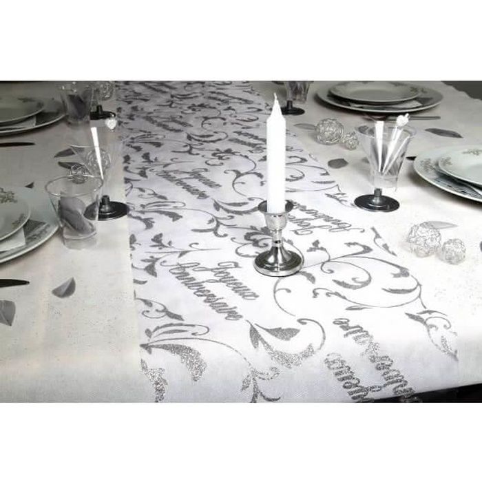 Chemin De Table Joyeux Anniversaire Argent X1 Ref Cht00 Cdiscount Maison Chemin De Table Joyeux Anniversaire Argent X1 Ref Cht00 Cdiscount Maison