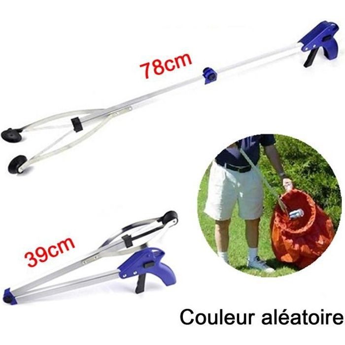 Lot De 4 Pinces à Déchets Longue 1m BAYLI - Aide à La Prise Pour Seniors, Ergonomique, Noire, Neuve