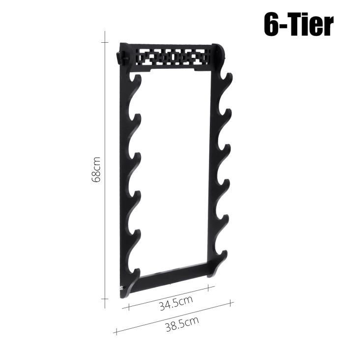Support D'épée En Bois De Santal Noir - Présentoir Pour Katana, Wakizashi, Tanto, Dimensions 12.5x22x7.5 Cm