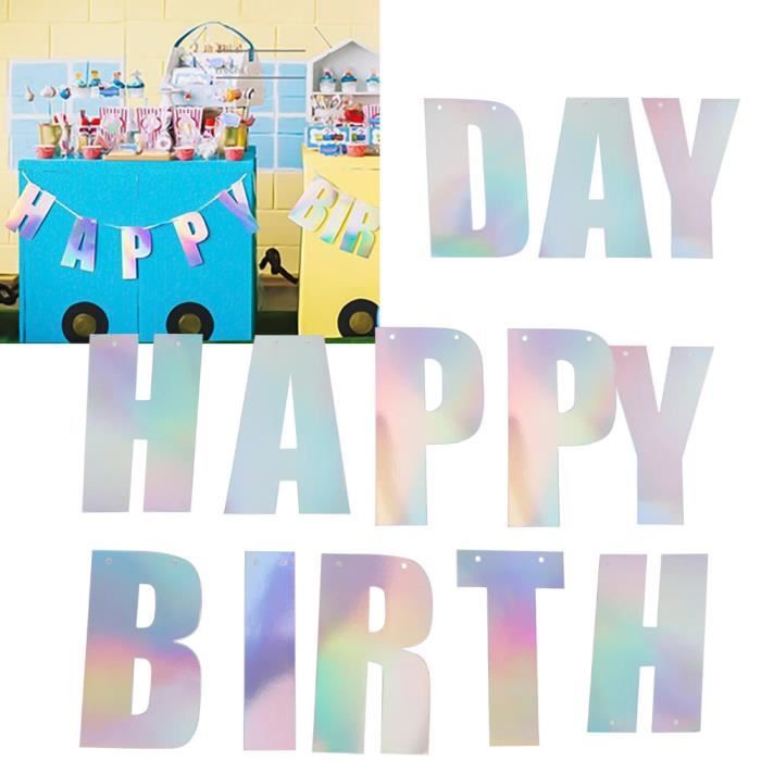 Bannière Joyeux Anniversaire Maman 9 Pieds - Roses Holographiques Feuille, Fête Dames