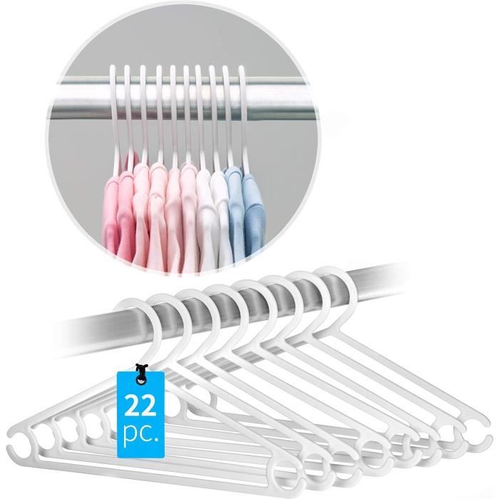 Lot De 50 Cintres Bébé/enfant En Plastique - 5 Couleurs, 27x15 Cm, Neufs