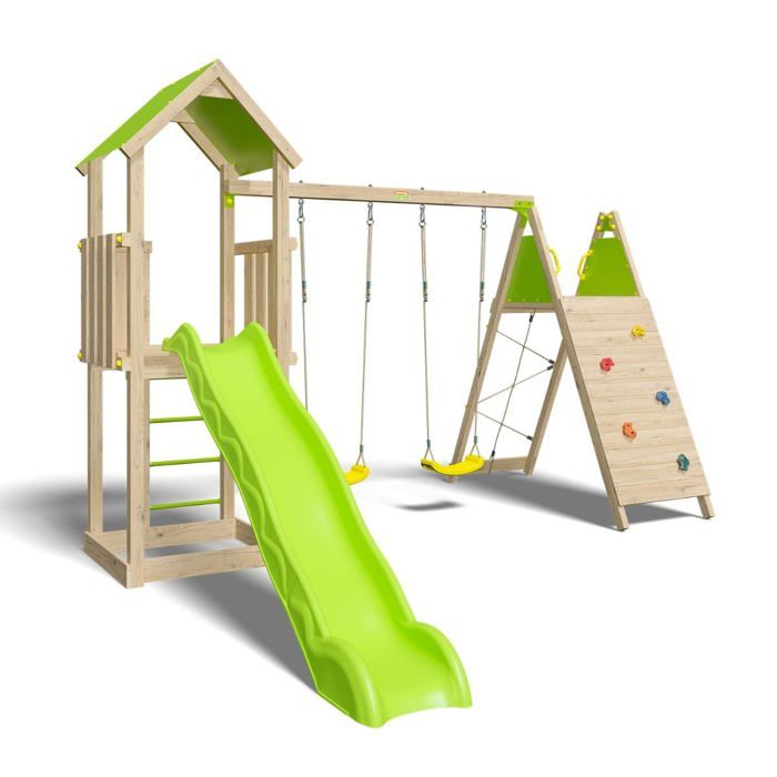 Aire de jeux bois 220 m OLYMPIA XPERIENCE - 9 enfants