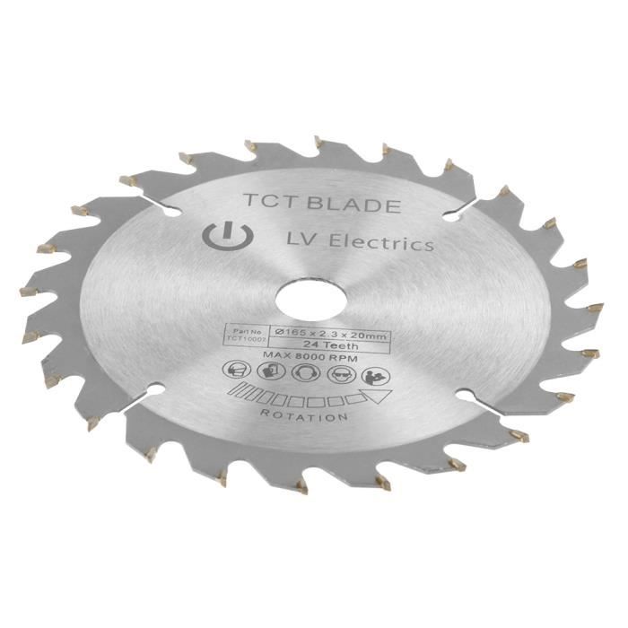 DEX Lame De Coupe En Bois Lame De Scie Circulaire, 165 Mm 24 Dents