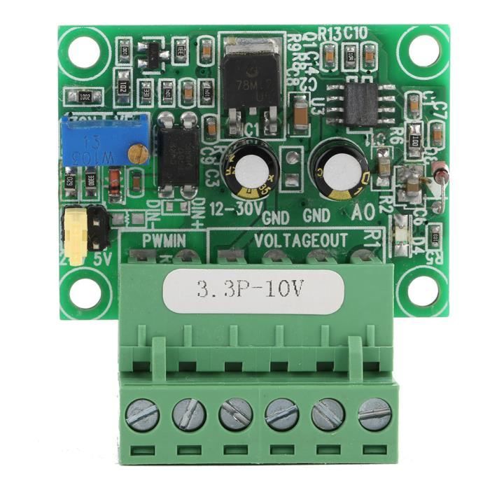 Module Convertisseur Analogique Vers PWM 0-5V / 0-10V → 0-100% PWM Réglable 2-20kHz – Sortie PNP/NPN 5V-24V
