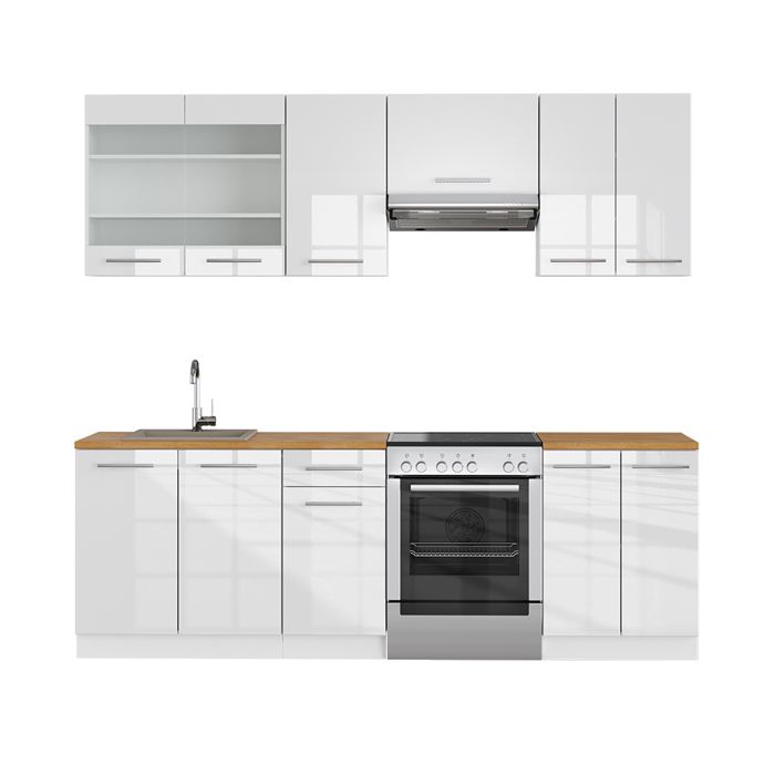 Cuisine Fame-line 240cm , Pt Chêne Vicco à Prix