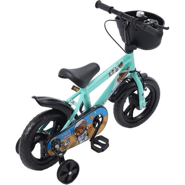 Vvikizy Vélo pour enfants avec roues d'entraînement Vélo pour enfants de 12 pouces, équitation Stable, cadre en acier à sport 16')