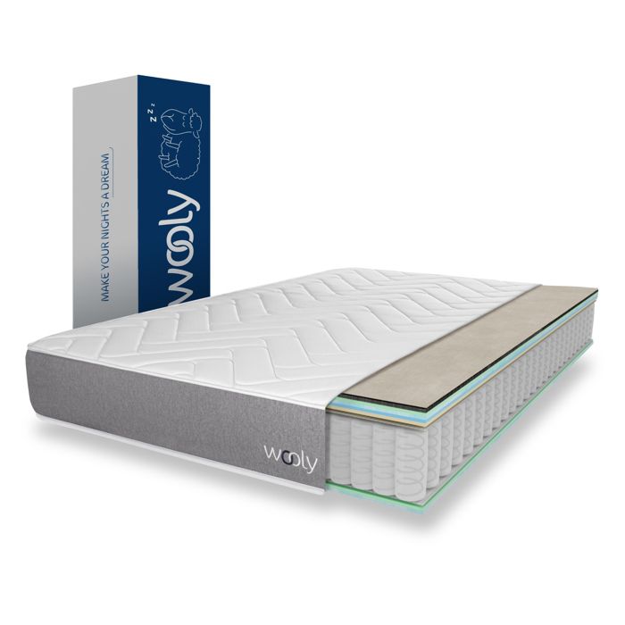 Matelas Supratex 180x200 cm - Mousse HR - Blue Latex - Mémoire de forme, 7 zones, Antistress