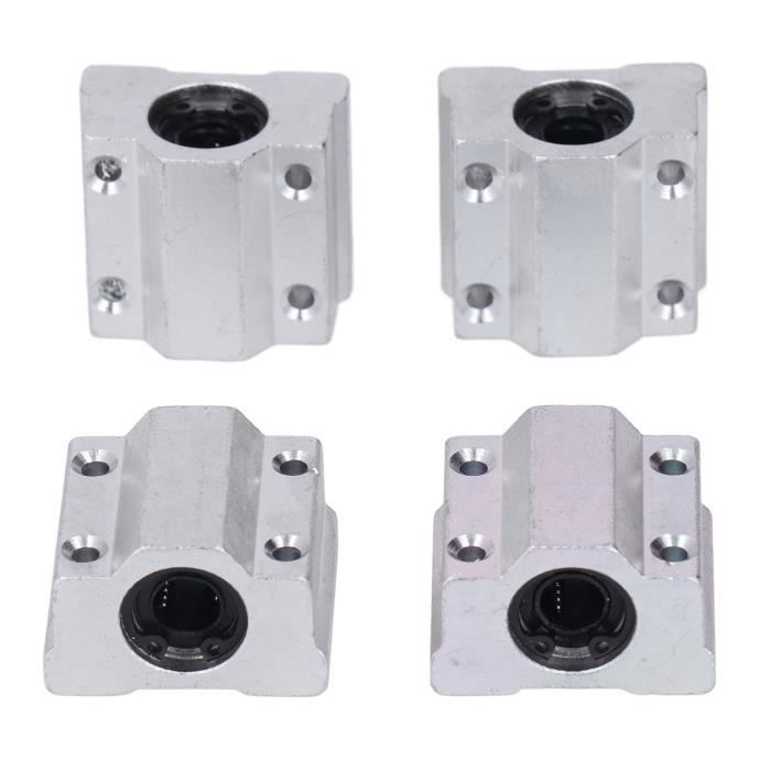 Roulement Bride Zinc 4 Roulements à Bride Auto-alignés 10mm