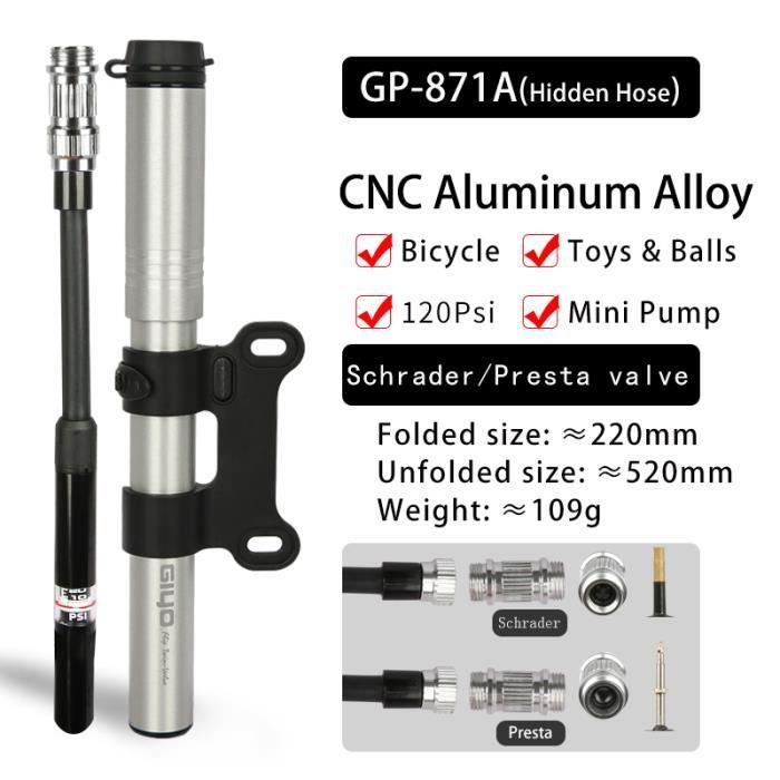 Mini Pompe à Vélo WHEEL UP – Gonfleur Portable Pour Pneu Et Ballon – Occasion