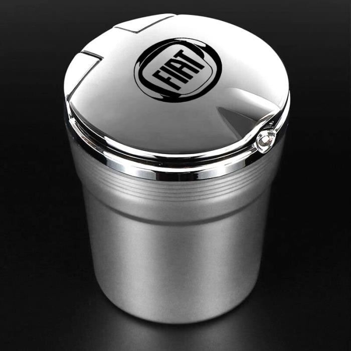 Cendrier De Voiture Avec Couvercle Pour Fia-t 500/500E/500L, Cendrier Portable Avec Lumière LED Sans Fumée Et Anti-odeurs, Accessoires De Décoration De Voiture, A