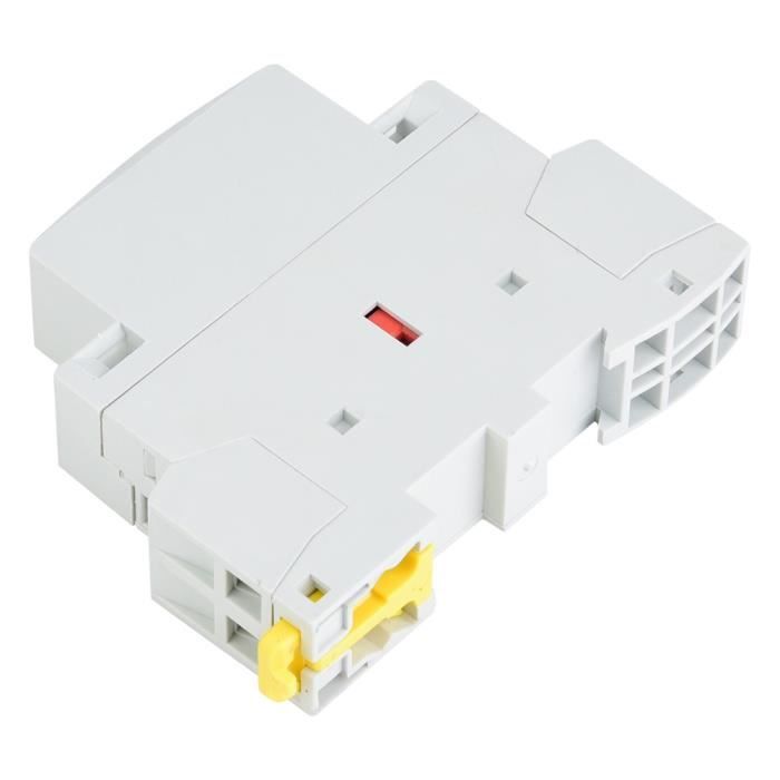 Contacteur à courant alternatif 2P 20A 24V 220V / 230V 50 / 60Hz 2Pole AC avec contacteur de ménage avec montage sur rail DIN 35mm pour applications domestiques(220V/230V