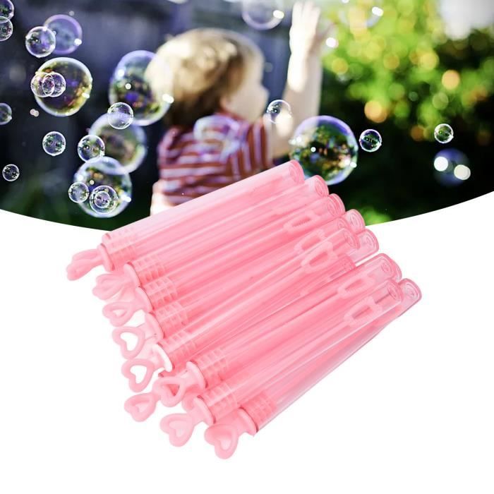 Lot de 96 tubes à bulles de savon pour mariage - Avec poignée en forme Lot de 96 tubes à bulles de savon pour mariage - Avec poignée en forme