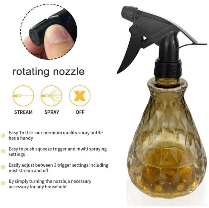 3 Pièces Vaporisateur Vide 500 Ml, Rechargeable Gâchette En Plastique