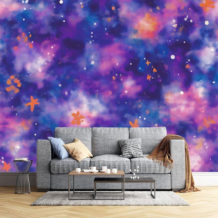 Papier Peint Panoramique 3D Ciel Étoilé Dégradé 350X256Cm Esthétique