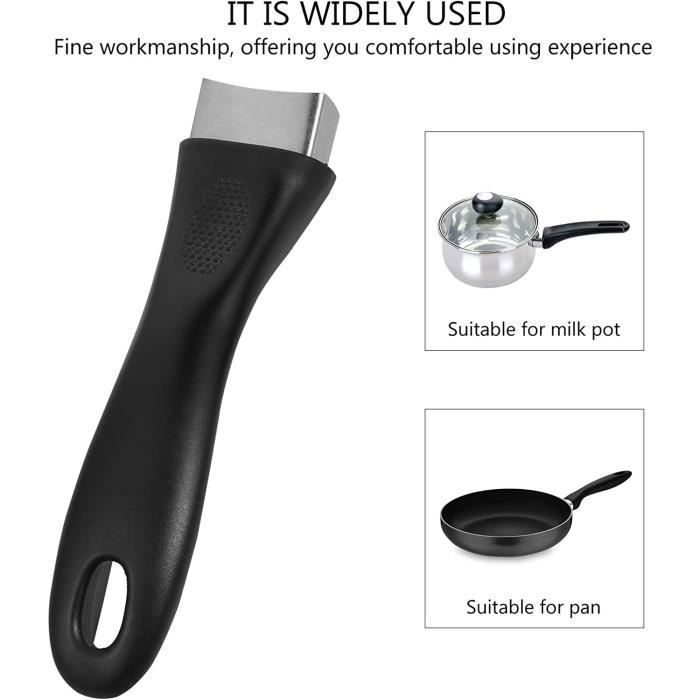 Poignée Amovible Universelle Pour Casseroles Et Poêles – Noir, Plastique, Fixation à Poussoir