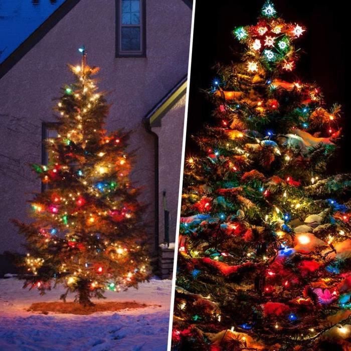 Lot de lumière multicolore, Super Bright DEL CLUSTER pour l'éclairage de  l'arbre de Noël