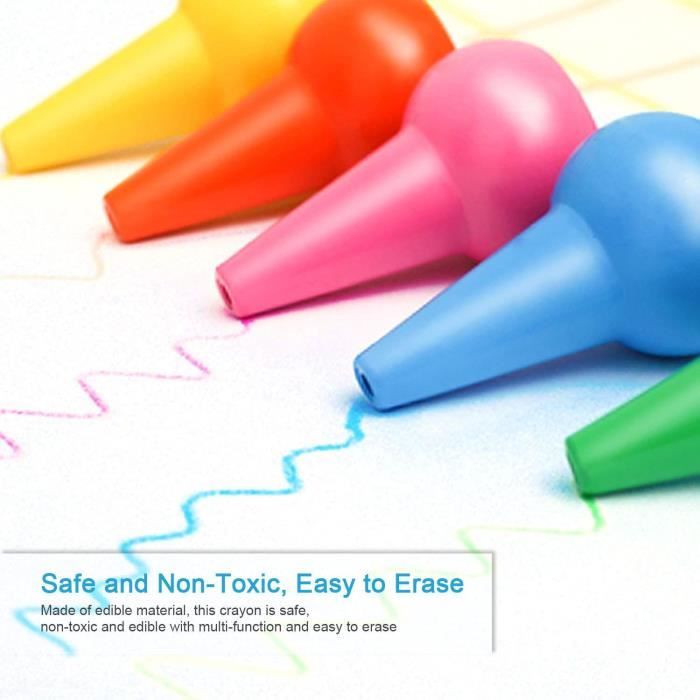 SGERUFZ 1 Set Crayons Bébé En Forme De Cacahuète Dès 1 An