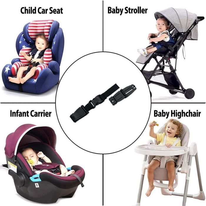  ISKIP Boucle de sécurité pour siège de voiture, boucle de  verrouillage fixe avec clip pour ceinture de sécurité, harnais pour bébés,  tout-petits et enfants