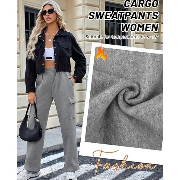 Pantalon Jogging Femme Style Palazzo - Coupe Large, Taille élastique, Confort Parfait ! - 12