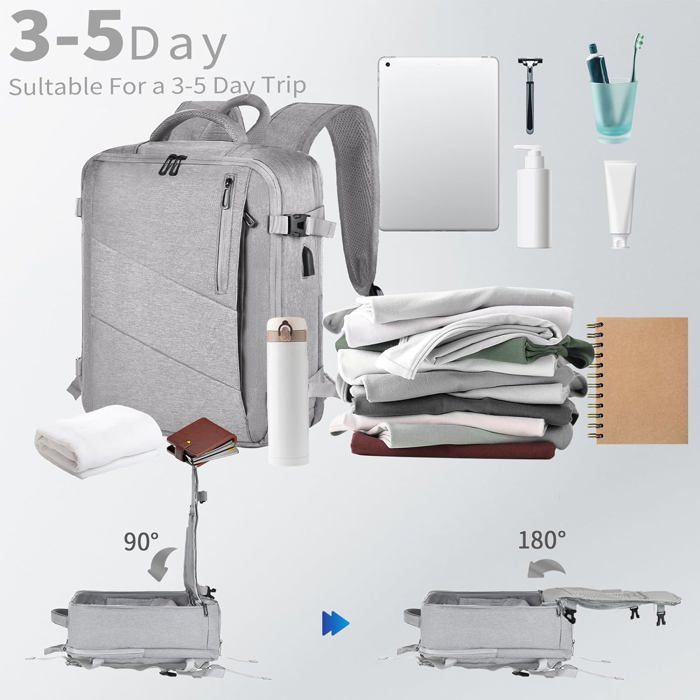 Sac à Dos Voyage Cabine Suradar – 45x36x20 – Easyjet – Bagage Cabine Beige