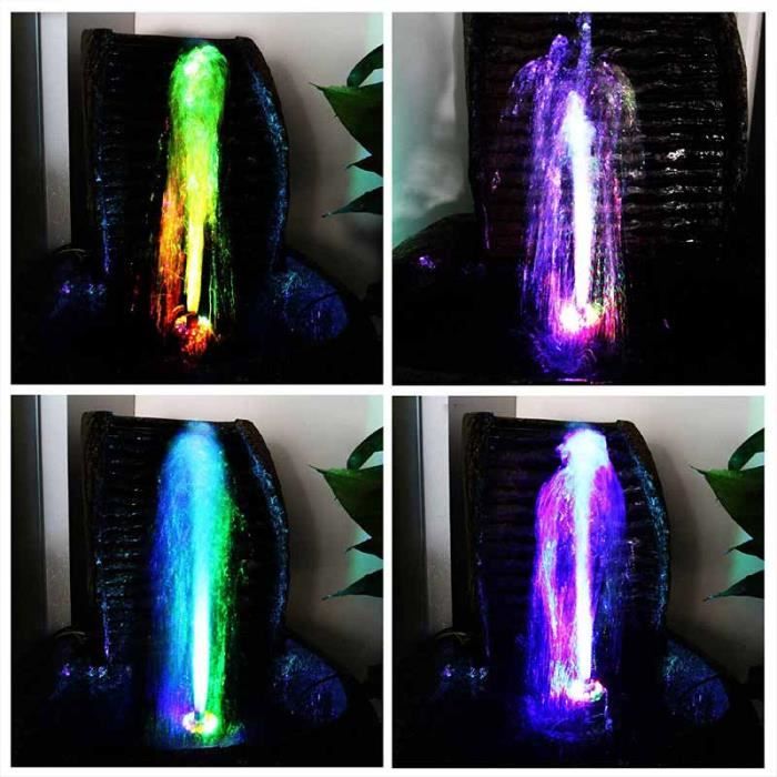 Pompe à Eau USB 5V Avec Lumières LED Et Brumisateur - Pour Bassin, Jardin, Aquarium, Décoration
