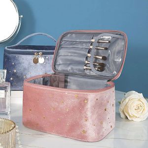 Trousse De Maquillage étanche Transparente - Grand Format (21x12x30 Cm) - PVC - Organisateur Cosmétiques Voyage - Capacité Maxi Pour Pinceaux, Flacons