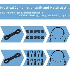 10 M De Corde Extensible Bleue 6 Mm Corde élastique Fixation Bâche