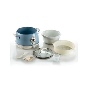 Robot à Riz 4 Tasses - Cuiseur Blanc Avec Pot Intérieur Antiadhésif Céramique