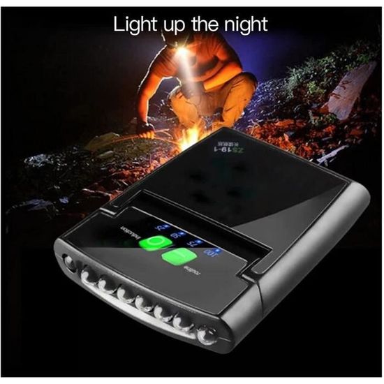 6 DEL Rechargeable USB projecteur Clip Sur Chapeau Lumière Tête Torche Pêche Lampe 