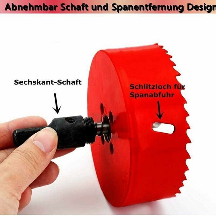 Scie cloche 41mm LAIWEI Tête de scie cloche circulaire HSS, épaisseur 1.8 mm, profondeur de coupe jusqu'à 38mm, convient pour le bois, le plastique, les plaques de plâtre et tube rond