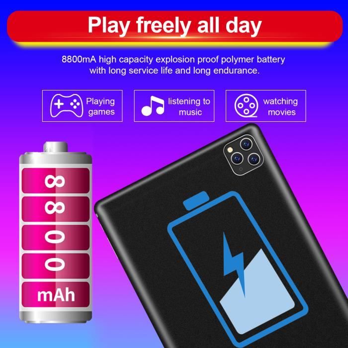 NOUVEAU 10.1" Très mince 4G Tablette3