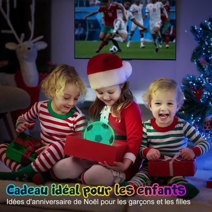 Cadeau Foot Garcon, Veilleuse Enfant 3D Led Football Lampe De Chevet  Enfant, Decoration Chambre Anniversaire Surprise Cadeau [B375]