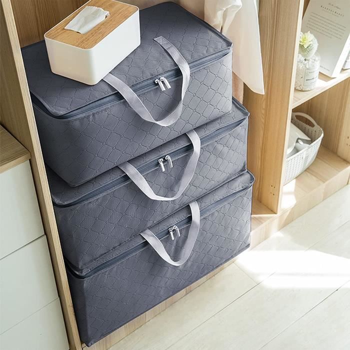 6 Boîtes Rangement Lifewit 40L - Cadre Métal - Fenêtre Transparente - Pliable Et Empilable