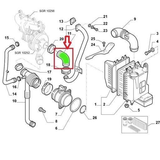 Tuyau De Rechange Refroidisseur Intermédiaire Pour FIAT STILO 1.9 JTD | Réf. 46808396 | Diamètre Intérieur 50 Mm, Renforcé Kevlar - 10