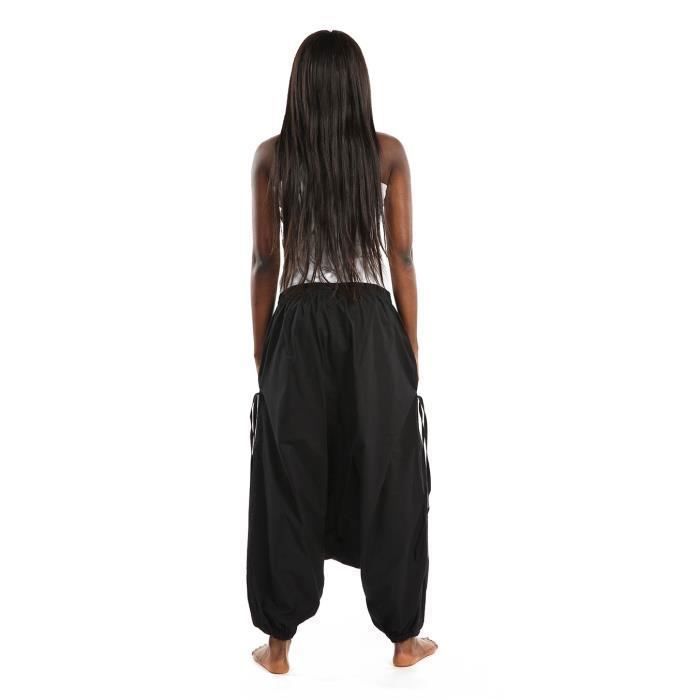 Sarouel Fantazia Basic Ethnic Noir FZ1747 FZ3646 100 Coton Doux du Nepal Noir Cdiscount Pret a Porter