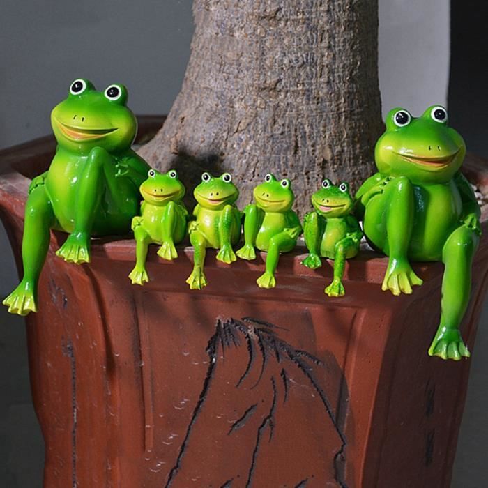 MAXQUU 50 Figurines Grenouilles Vertes Miniatures - Résine - Déco Jardin, Bureau, Miniature - Cadeau Enfant