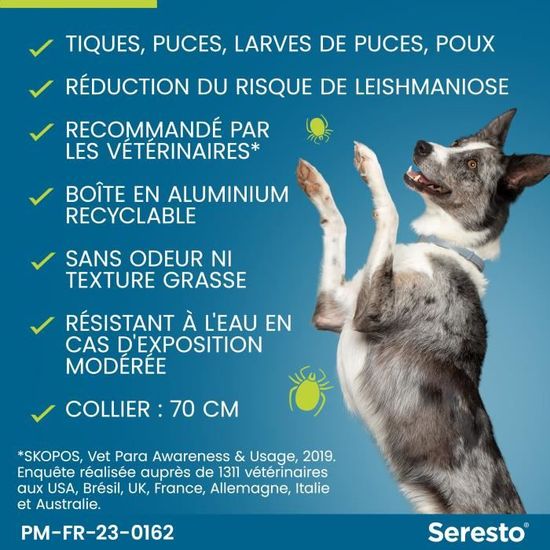 Seresto Chien Collier Anti Puces Et Anti Tiques 8kg 2 Unites Cdiscount Animalerie