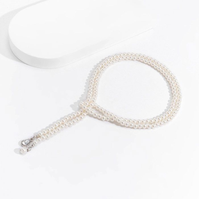 Ceinture de perles élégante et polyvalente, Design de luxe