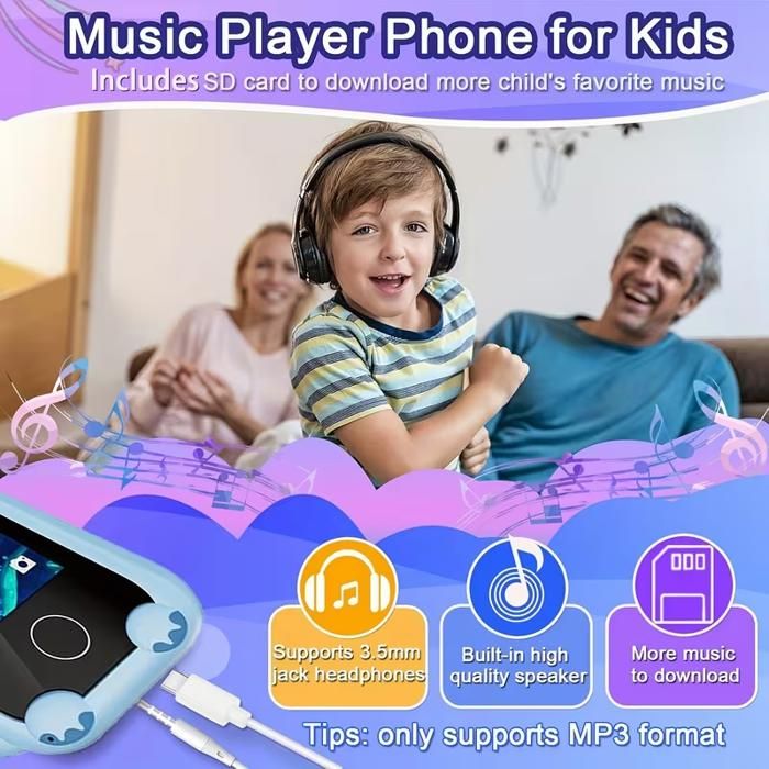 Smartphone Tactile HD Pour Enfants Avec Caméra 10MP Et 8 Jeux – Silicone Anti-choc