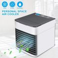 Refroidisseur d'air | Mini climatiseur | Climatiseur portable 3 en 1 | 3 Vitesses | 7 Couleurs, Noir H0433